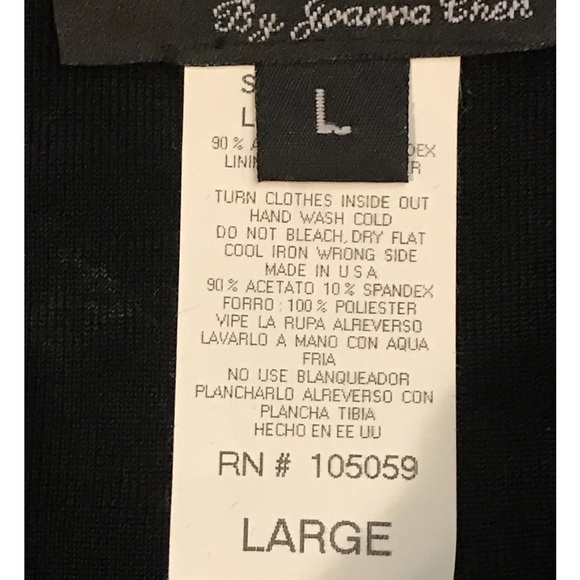 Xscape mother of bride black JACKET SET Joanna Chen Silver glitter stretchy MED - Picture 8 of 11